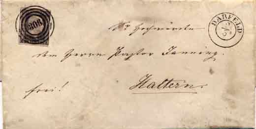 Briefumschlag 1855
